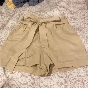 Tan paper bag short